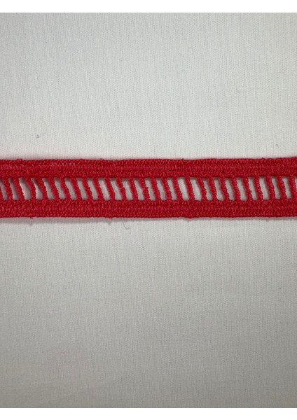 Güpür Merdiven Dantel Kırmızı 1 Metre