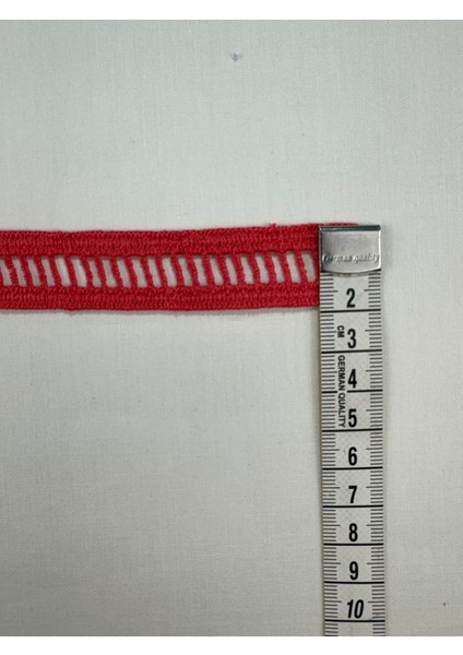 Güpür Merdiven Dantel Kırmızı 1 Metre