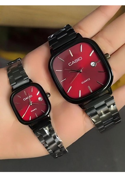 Vintage Çift Saati Vişne Kırmızısı fiyatları