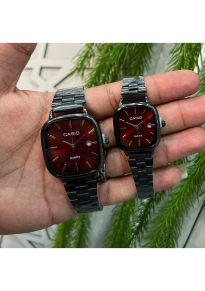 Vintage Çift Saati Vişne Kırmızısı modelleri