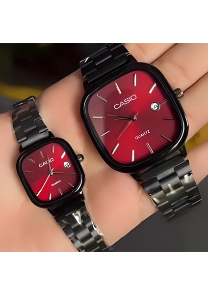 Vintage Çift Saati Vişne Kırmızısı fırsatları