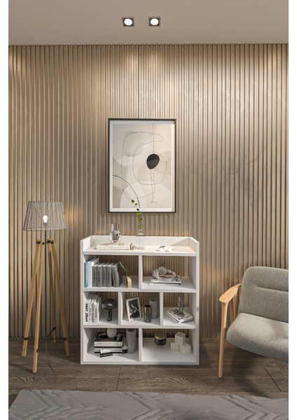 7 Bölmeli Kitaplık,raflı Kitaplık,beyaz,95 Cm,dekoratif Kitaplık modelleri
