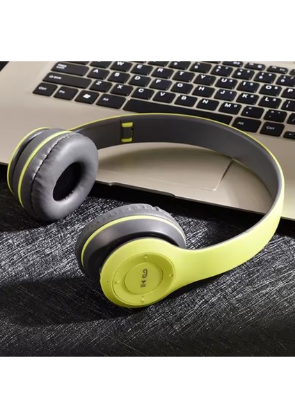 Katlanabilir Wireless Kablosuz Bluetooth Güçlü Bass Kulak Üstü Kulaklık Yeşil fiyatları