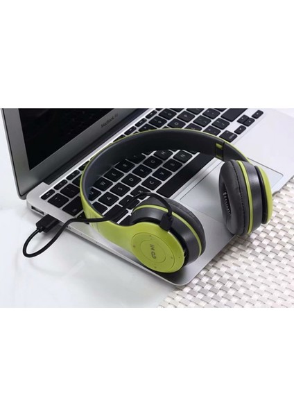 Katlanabilir Wireless Kablosuz Bluetooth Güçlü Bass Kulak Üstü Kulaklık Yeşil modelleri