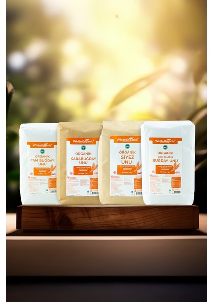 Organik Un Seti 4 Adet Sertifikalı Taş Değirmen