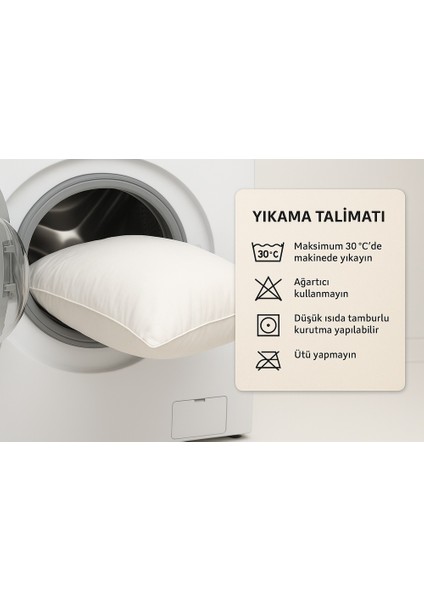 Kaz Tüyü Yastık %5 Gıdık Ergonomik,doğal Konfor, Sağlıklı, Rahat Uyku