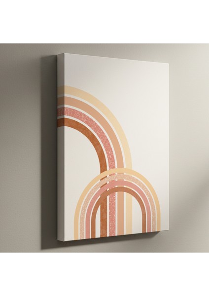 Soyut Renkli Gökkuşağı Desenli Tablo