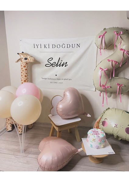 Isimli Doğum Günü Flaması | Kişiye Özel Bebek & Çocuk Parti Süsü (70*100)