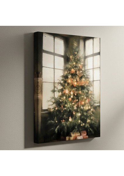 Kış Gecesi Noel Ağacı Tablosu
