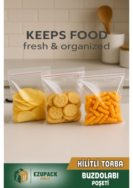 100'lü Buzdolabı Kilitli Torba Poşet Dondurucu Ikramlık Çerez Davet Kına Poşeti 10X12CM fiyatları