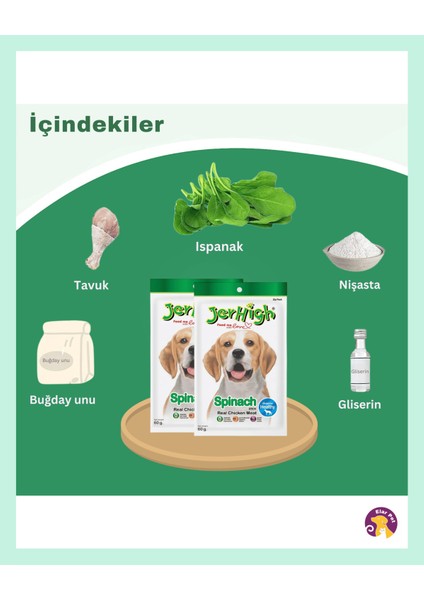 Ispanak ve Gerçek Tavuk Eti Köpek Ödül Maması (60 G) fırsatları