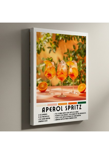 Aperol Spritz Kokteyli Illüstrasyon Tablosu