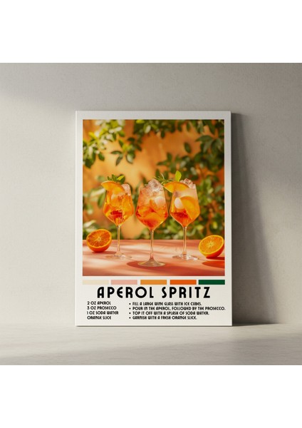 Aperol Spritz Kokteyli Illüstrasyon Tablosu fiyatları