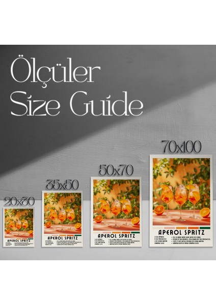 Aperol Spritz Kokteyli Illüstrasyon Tablosu modelleri