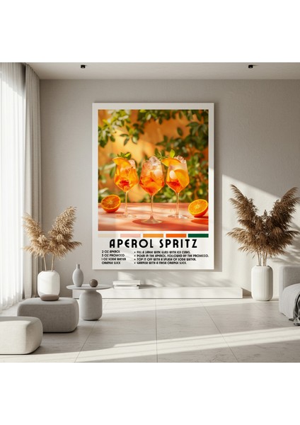 Aperol Spritz Kokteyli Illüstrasyon Tablosu fırsatları