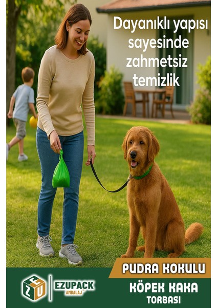 60 Rulo Kedi Köpek Kaka Poşeti Kutulu Pudra Kokulu Kaka Torbası Pet Evcil Hayvan 1200 Dışkı Poşet