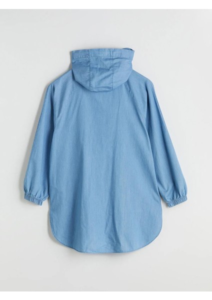 Kapüşonlu Oversize Kadın Jean Ceket (W5) fiyatları