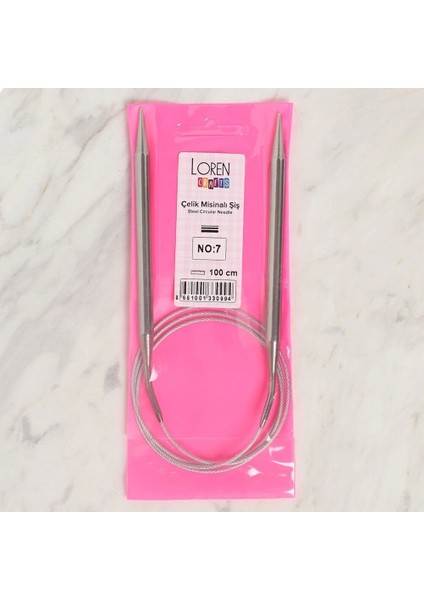 Loren Crafts 7 mm Çelik Misinalı Şiş 100 cm fiyatları