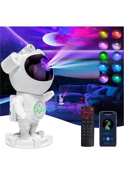 Sesli Astronot Galaksi Kumandalı Gece Tavan Lambası Samanyolu Projeksiyon Işığı fiyatları