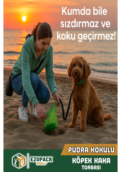 30 Rulo Kedi Köpek Kaka Poşeti Kutulu Pudra Kokulu Kaka Torbası Pet Evcil Hayvan 600 Dışkı Poşet