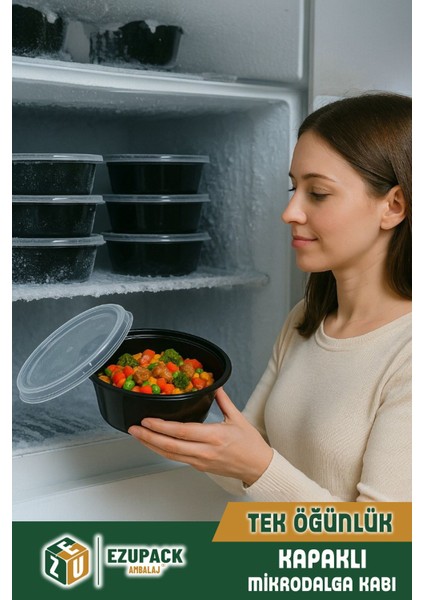 12'li Yuvarlak Mikrodalga ve Difrize Uygun Saklama Kabı Seti Buzluk Plastik Kap Derindondurucu 500ML fırsatları