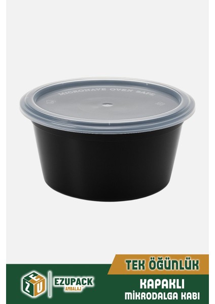 12'li Yuvarlak Mikrodalga ve Difrize Uygun Saklama Kabı Seti Buzluk Plastik Kap Derindondurucu 500ML