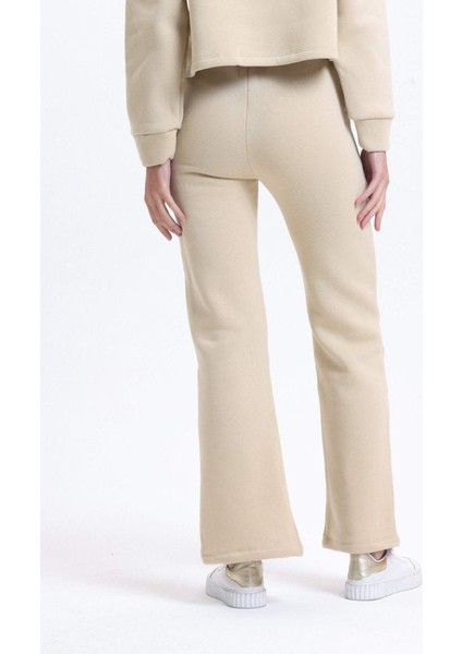 Kadın Yüksek Bel Yarık Jogger Pantolon Natural fiyatları