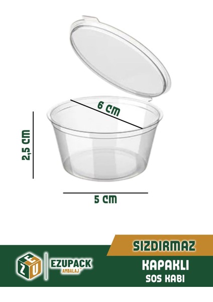 50 Adet Sızdırmaz 60 ml Mini Saklama Kabı Sosluk Buzluk Kabı, Et Suyu, Kemik Suyu, Sos Kabı Mutfak fiyatları