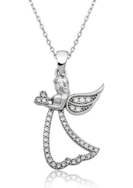 Gümüş Kanatlı Melek Kolye