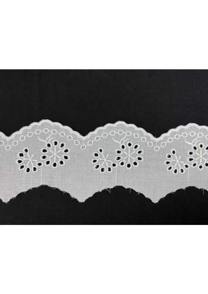 Çiçek Desenli Beyaz Güpür 1 Metre fırsatları