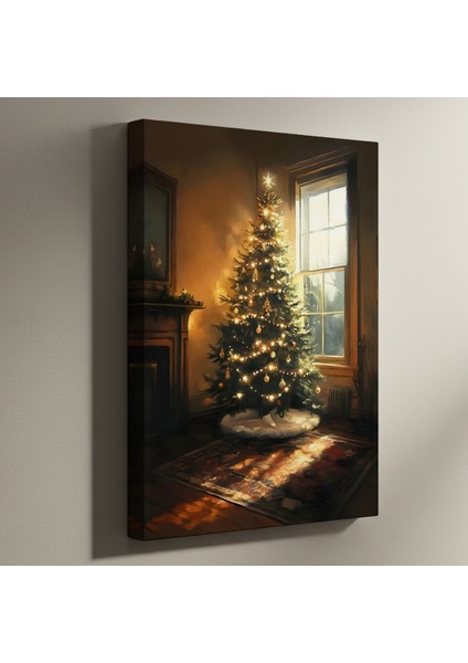 Kış Güneşi ve Noel Ağacı Tablosu