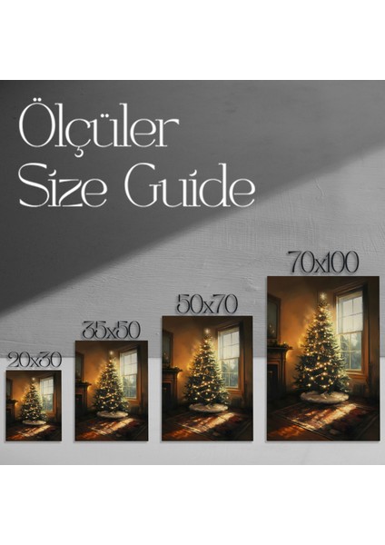 Kış Güneşi ve Noel Ağacı Tablosu modelleri