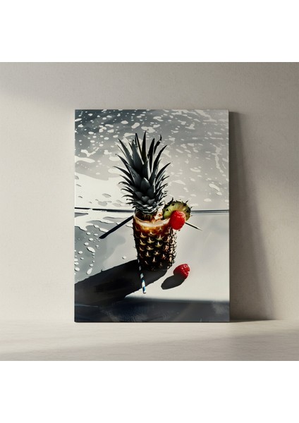 Ananas Kokteyli Plaj Temalı Soyut Tablo fiyatları