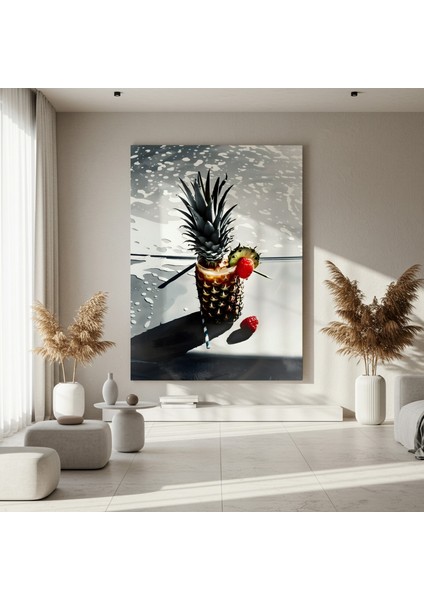 Ananas Kokteyli Plaj Temalı Soyut Tablo fırsatları