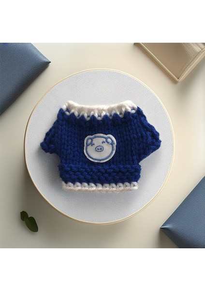 Hamster Için Domuzcuklu Mavi Kazak