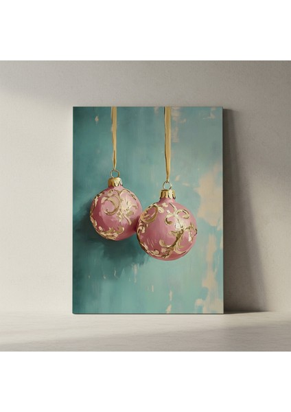 Pembe Altın Yılbaşı Süsleri Tablosu fiyatları