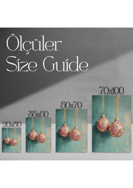 Pembe Altın Yılbaşı Süsleri Tablosu modelleri