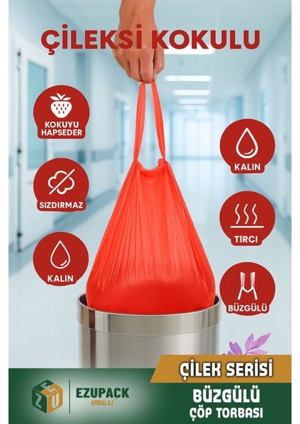 40 Lt 3lü Set Avantaj Orta Boy Lavanta Çilek Limon Kokulu Büzgülü Çöp Poşeti Çöp Torbası 30 Adet modelleri