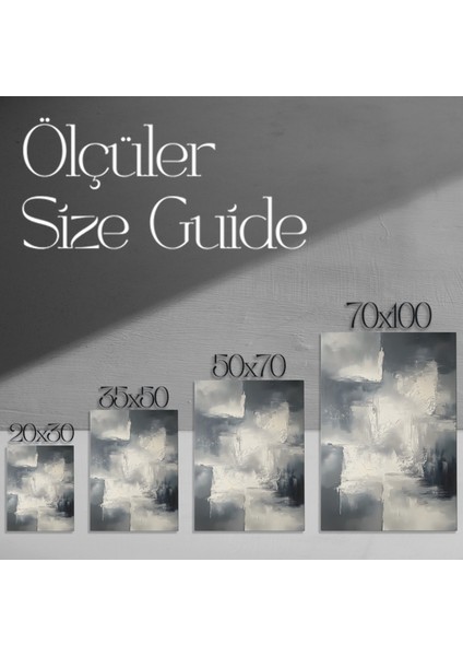 Soyut Gri Tonlarındaki Modern Sanat Tablosu modelleri