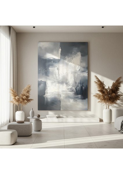 Soyut Gri Tonlarındaki Modern Sanat Tablosu fırsatları