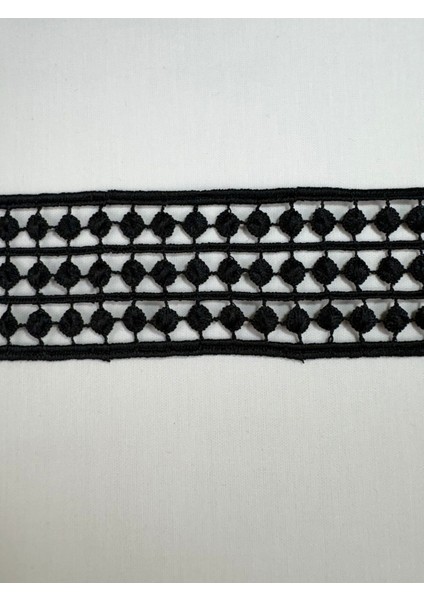 Güpür Dantel Siyah 1 Metre
