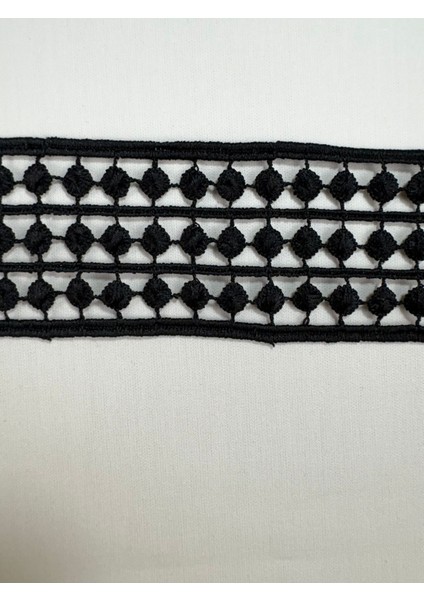 Güpür Dantel Siyah 1 Metre