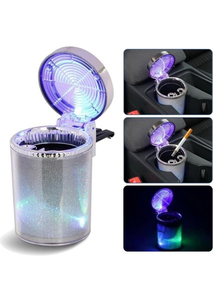 Hyundaı Accent Blue 1.4 D-Cvvt Bız Araca Uygun Rgb 7 Renkli LED Işıklı Araç Içi Küllük