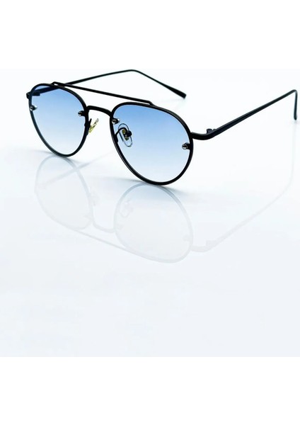 Oval Unisex Güneş Gözlük Metal Çerçevea