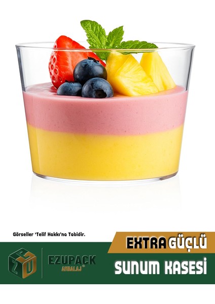 Yuvarlak Sert Mika Magnolya Bardağı Kase Plastik Şeffaf Sunum Kabı 250CC 10ADET Tatlı&meze Salata fiyatları