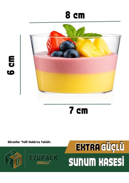 Yuvarlak Sert Mika Magnolya Bardağı Kase Plastik Şeffaf Sunum Kabı 250CC 10ADET Tatlı&meze Salata modelleri