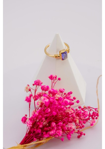 Dikdörtgen Tanzanit Taşlı Altın Yüzük – 14 Ayar Zarif ve Modern Tasarımlı Altın Aksesuar fiyatları