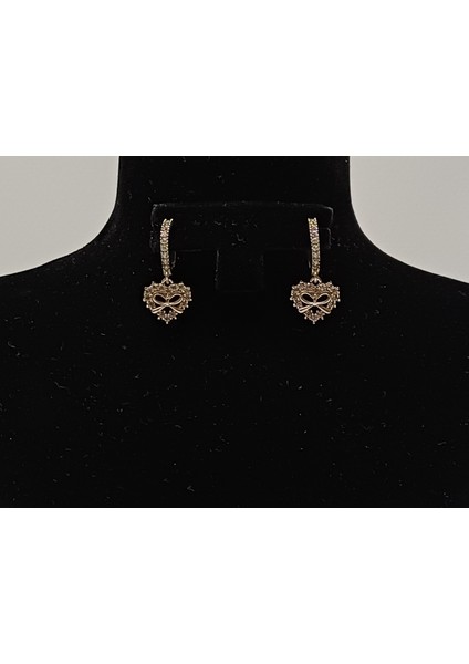 925 Ayar Kadın Gümüş Fiyonklu Kalp Küpe fiyatları