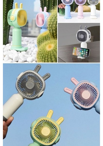 Minimal Tasarım Soğutucu USB Fan Elcikli El Tipi Fan Minik Kulak Desenli Telefon Tutucu Fan Henüz Değerlendirilmemiş Ilk Sen Değerle