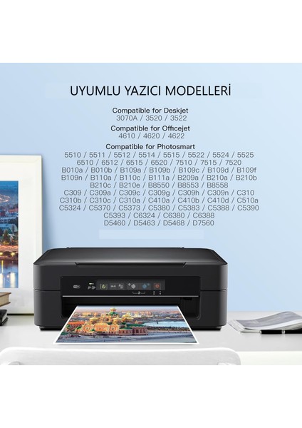 Officejet 4620 (CZ152) Yazıcı Uyumlu 364XL (364) 4 Renk Muadil Çipli Kartuş Seti fırsatları